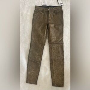 Ralph Lauren High Rise Skinny Ankle Golden (Bronze) Jeans